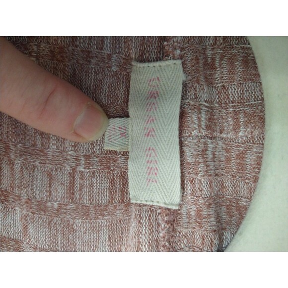 Urban Girl Cardigan Sweater 2X Open Front Chore Pockets Long Sleeves Pink Red - Picture 8 of 9